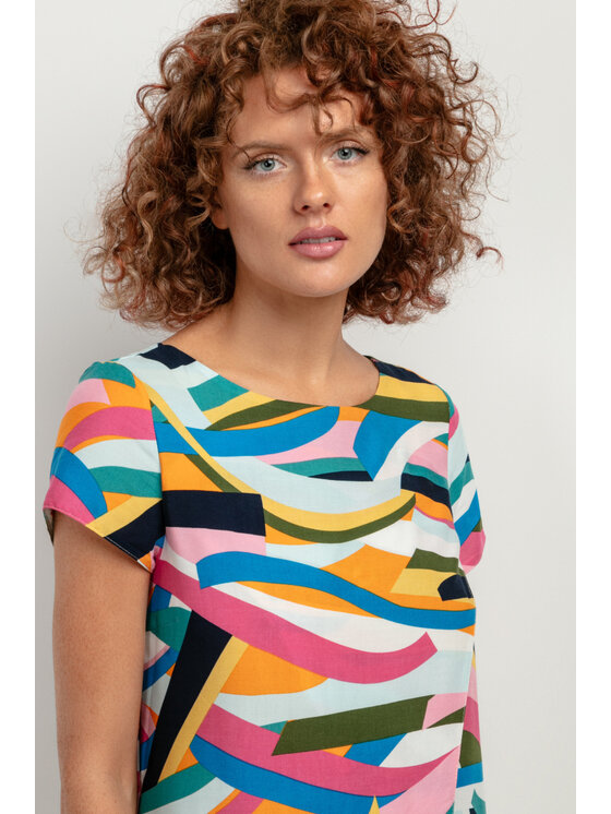 Tessita Tessita Narzutka NARZUTKA_T410_2_M Kolorowy Classic Fit