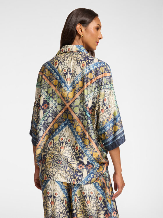 Elena Mirò Elena Mirò Koszula 5068E000111N002 Zielony Regular Fit