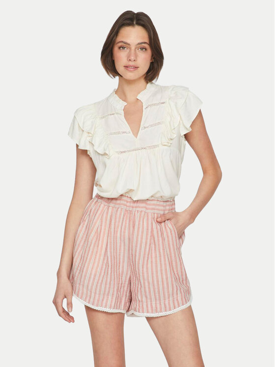 Vila Blúzka Visia 14097358 Biela Regular Fit