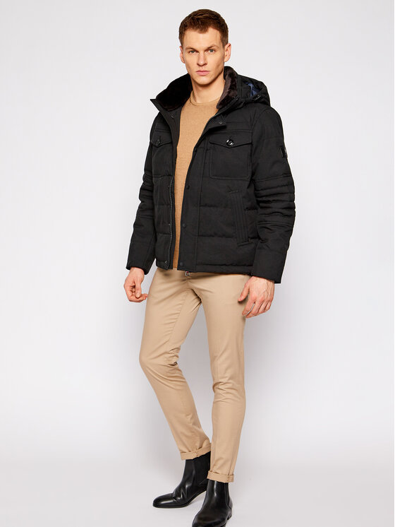 Tommy Hilfiger Télikabát Removable Fur Hooded MW0MW16965 Fekete Regular Fit  | Modivo.hu