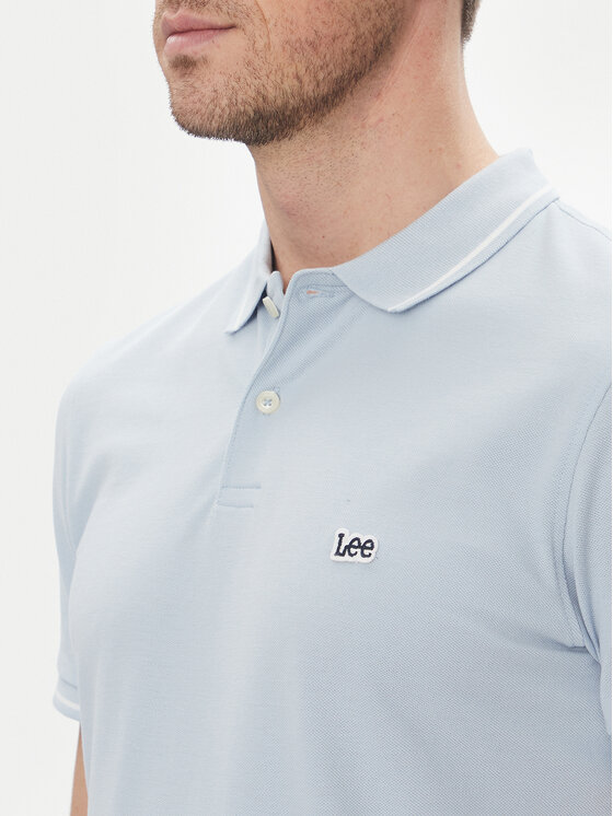Lee Lee Polo marškinėliai Pique 112363784 Žydra Regular Fit
