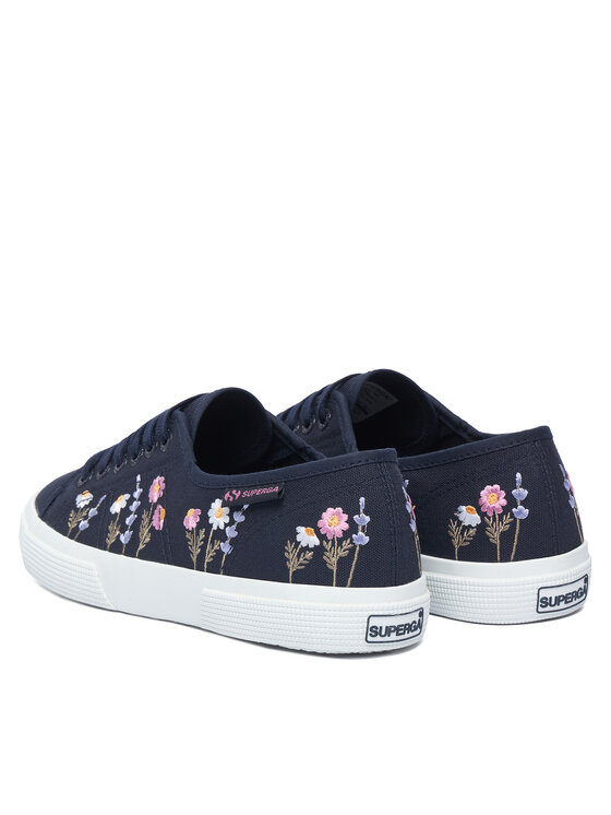 Superga Superga Tenisky 3750 Flower Embroidery Leggera S8161ZW Tmavomodrá