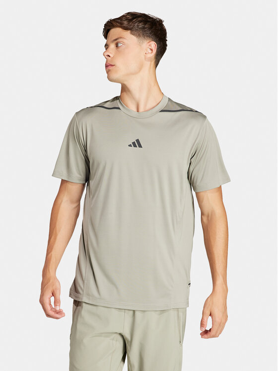adidas adidas Tehnička majica Designed for Training Adistrong IS3838 Zelena Slim Fit