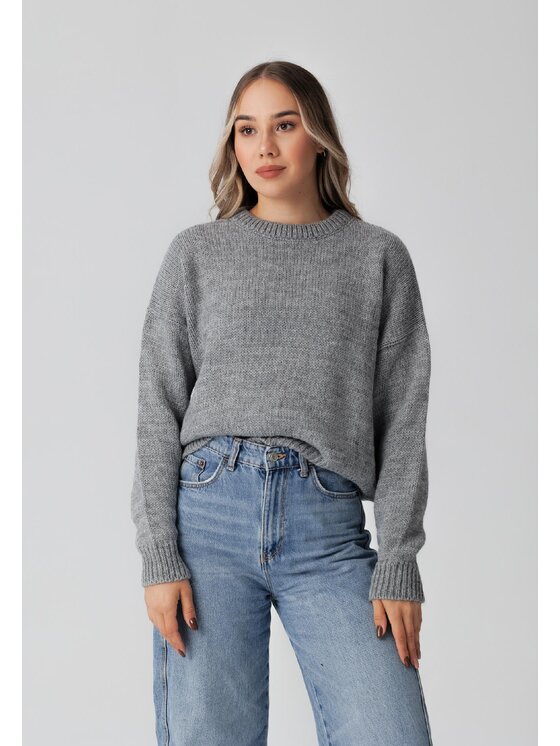 Sweter, rozmiar XL, Szary, 6TU068