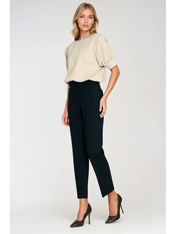 NIFE NIFE Bluza BL12 Beżowy Oversize