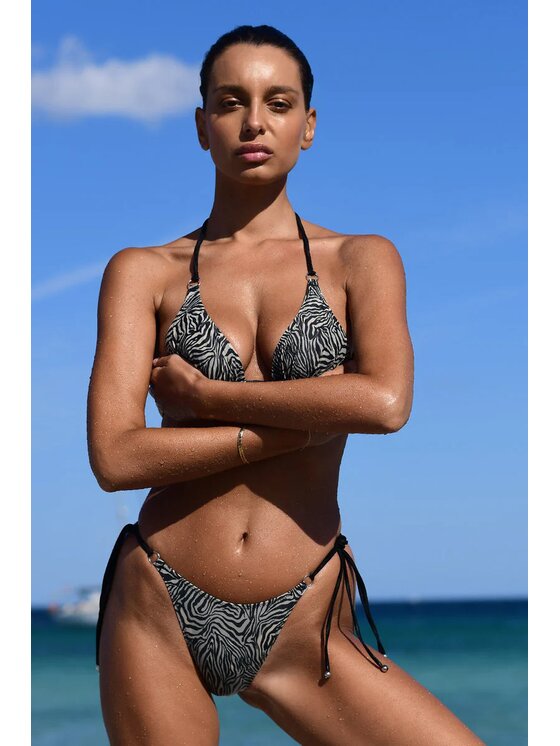 Love and Hate Love and Hate Bikini Zebra Czarny