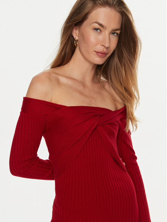 Guess Guess Cocktail obleka Milana W4BK26 Z2V42 Rdeča Slim Fit