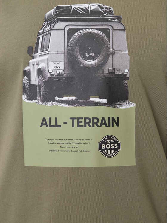 BOSS BOSS T-särk Te_Wagon 50546958 Roheline Relaxed Fit