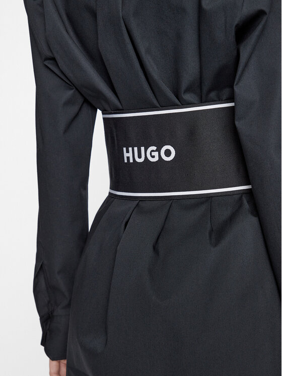 HUGO Hugo Košilové šaty Kugima 50501107 Černá Regular Fit