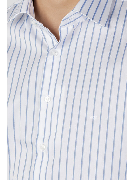 Calvin Klein Calvin Klein Camicia TWILL STRIPE FITTED Blu Fitted Fit