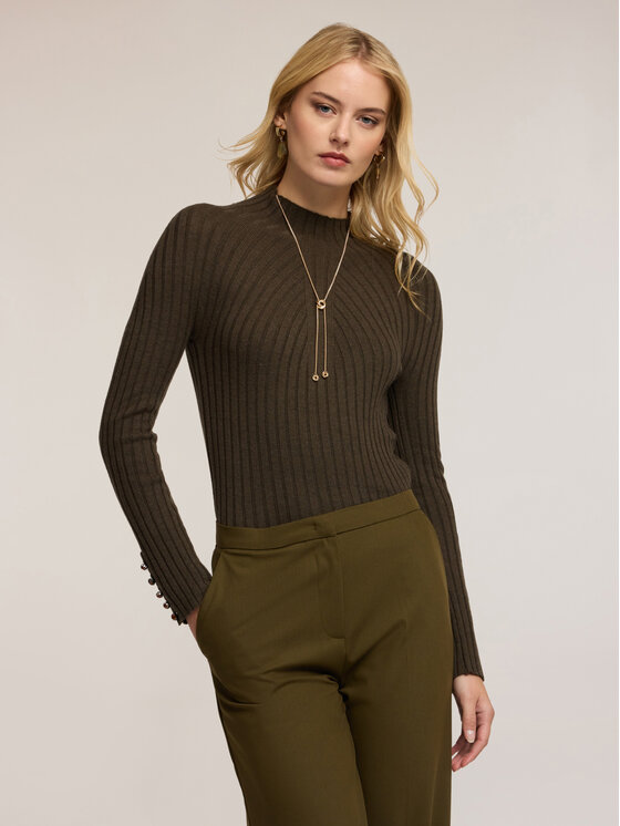 Motivi Motivi Sweter M552W003655N035 Zielony Slim Fit