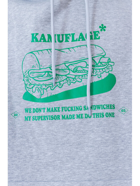 Kamuflage Kamuflage Bluza Sandwich Szary Loose Fit