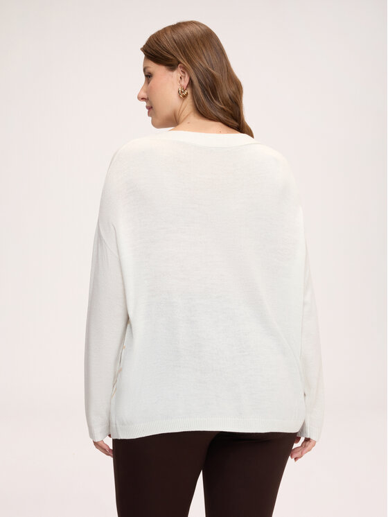 Fiorella Rubino Fiorella Rubino Maglione M462L008729N011 Bianco Over Fit