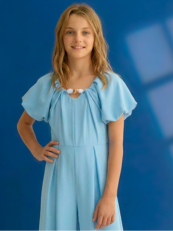 Abel & Lula Abel & Lula Kombinezon 5275 Błękitny Regular Fit