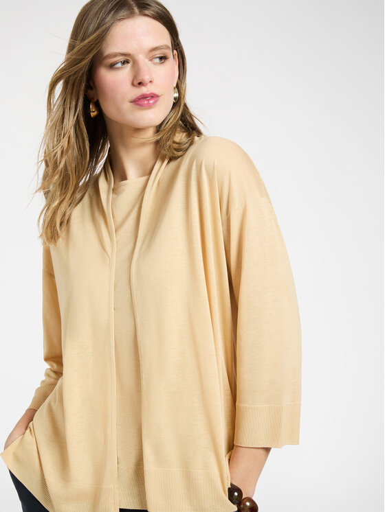 Elena Mirò Elena Mirò T-Shirt G092Z000613N012 Kremowy Regular Fit