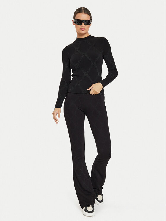 HUGO Hugo Medžiaginės kelnės Nalentine 50517151 Juoda Slim Fit