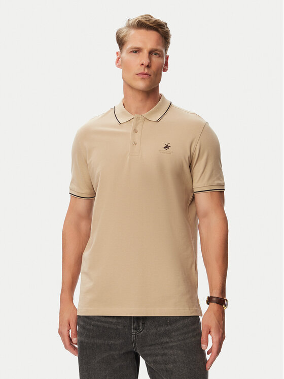 Beverly Hills Polo Club Beverly Hills Polo Club Pólóing P-SS26M-P42561 Bézs Regular Fit