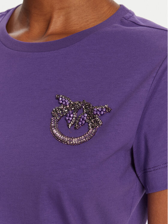 PINKO PINKO T-shirt Quentin 103320 A2RN Ljubičasta Regular Fit