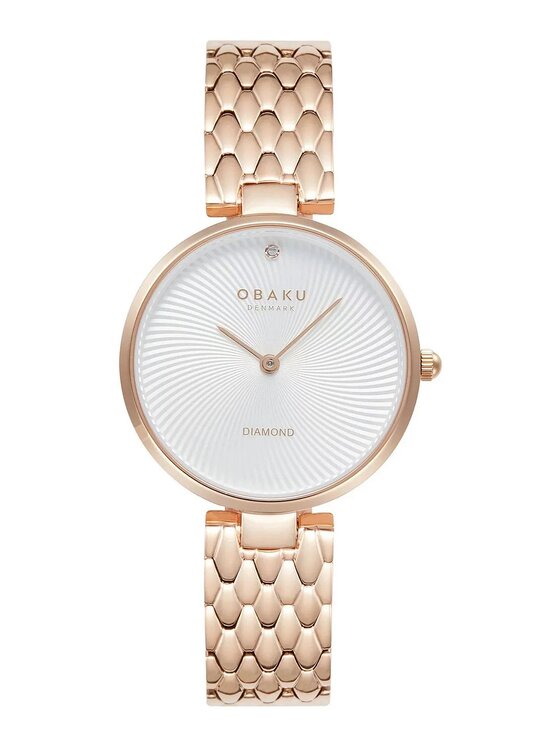 Obaku Obaku Zegarek V256LXVISV Różowe złoto