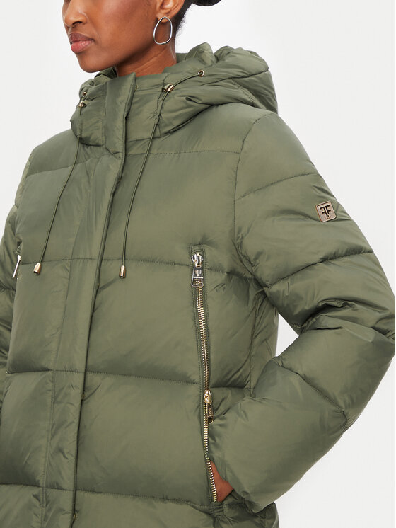Fracomina Fracomina Vatovaná bunda FR24WC3009O42301 Zelená Regular Fit