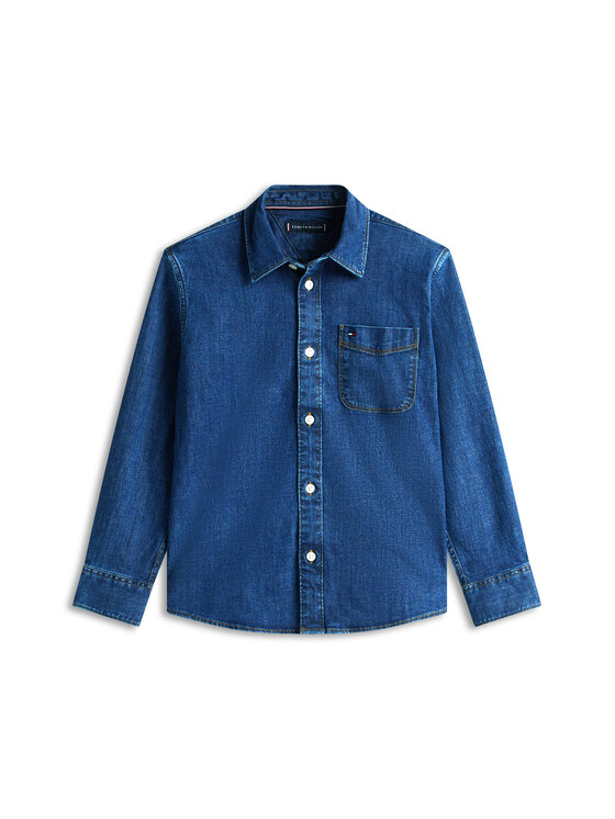 Tommy Hilfiger Tommy Hilfiger džínová košile KB0KB10069 Tmavomodrá Regular Fit