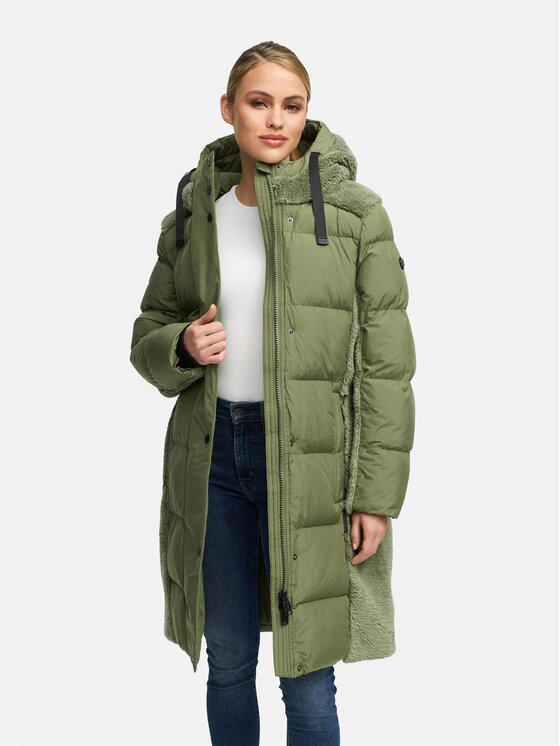 Navahoo Navahoo Kurtka zimowa Funkelteddy Zielony Regular Fit