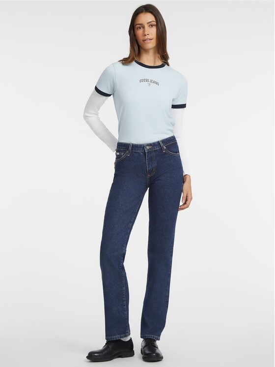 Guess Jeans Guess Jeans T-Shirt 165655 Niebieski Classic Fit