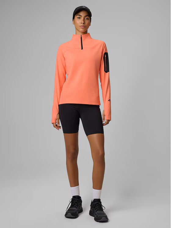 4F 4F Bluza 4FWSS26TFSWF642 Pomarańczowy Active Fit