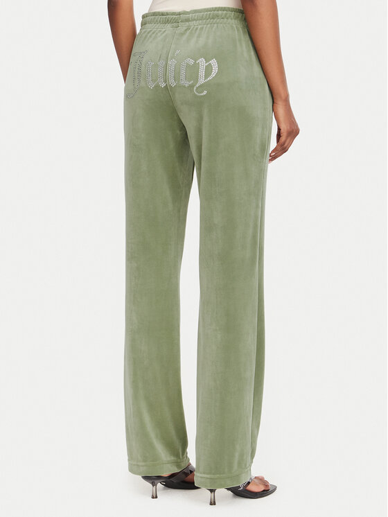 Juicy Couture Juicy Couture Spodnie dresowe Tina JCAPW045 Zielony ciemny Regular Fit