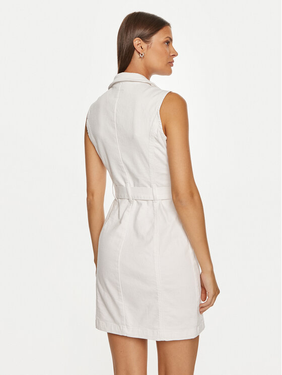 Guess Guess Coctailkleid W4YK92 D5EZ0 Weiß Slim Fit