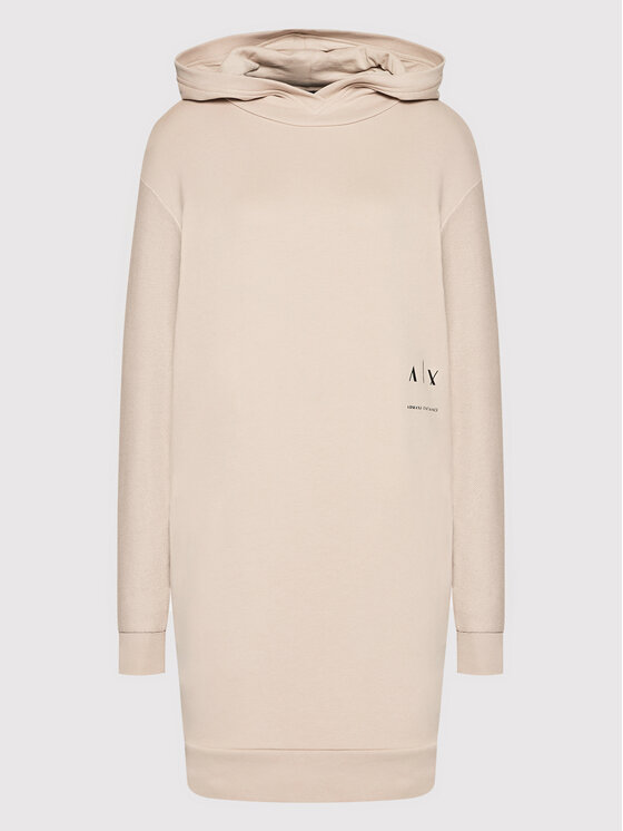 Armani Exchange Armani Exchange Úpletové šaty 6LYA72 YJBSZ 1768 Béžová Regular Fit