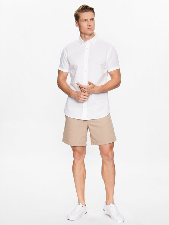 Camicia 12233118 Bianco Slim Fit