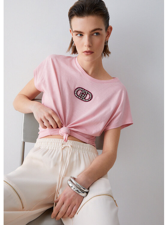 Liu Jo Liu Jo T-Shirt TA6164JS870P9191 Różowy Regular Fit