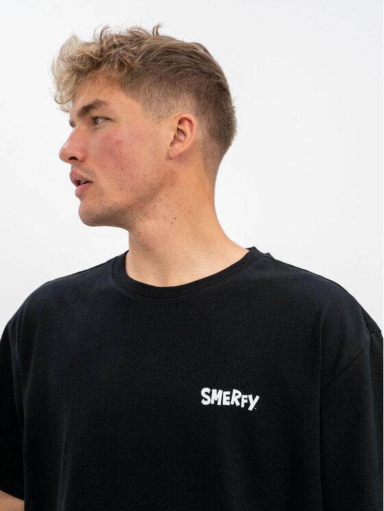 Smerfy Smerfy T-Shirt 111618 Czarny Oversize
