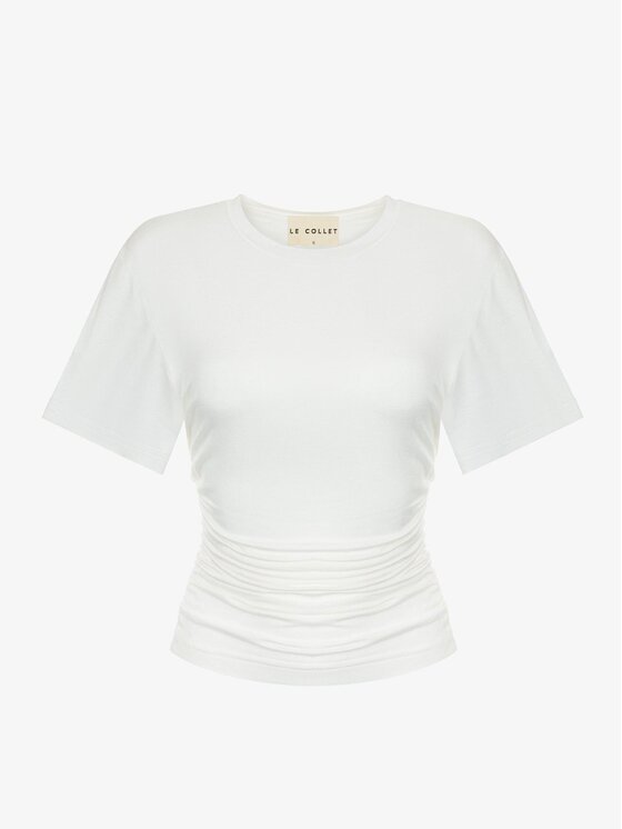 Le Collet Le Collet T-Shirt BELMIRA Biały Slim Fit