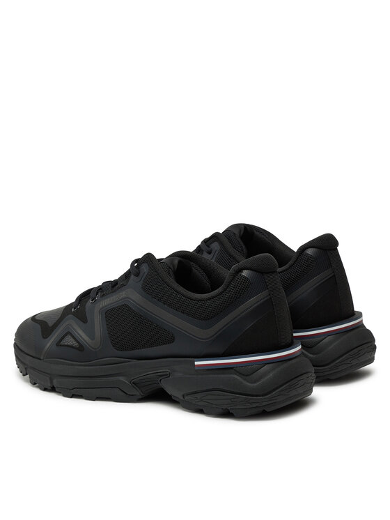 Tommy Hilfiger Tommy Hilfiger Tenisice M Runner Tech Knit Lth Mix FM0FM05344 Crna