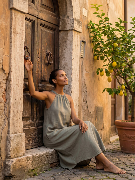 Feba Feba Vestito estivo F252 Cachi Relaxed Fit