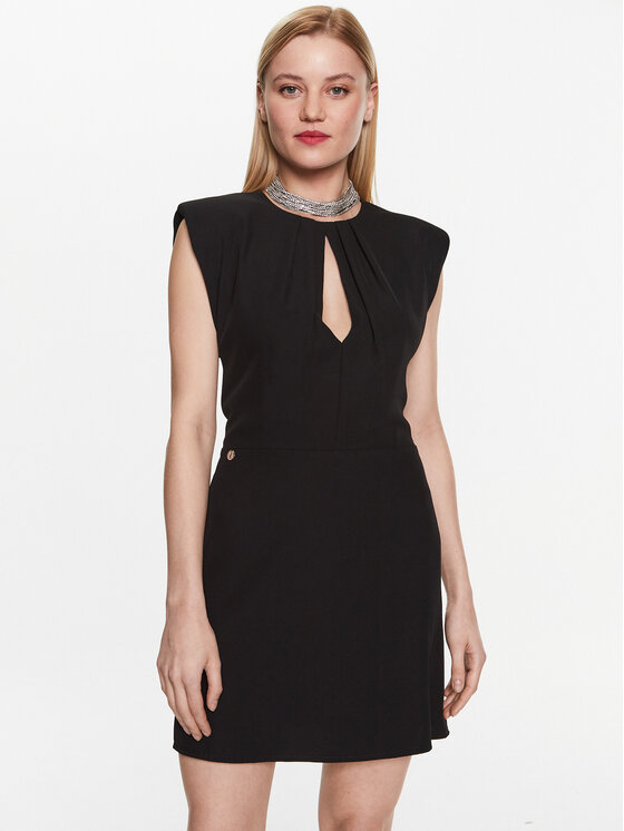 Kontatto Kontatto Kokteiļkleita NO1006 Melns Slim Fit