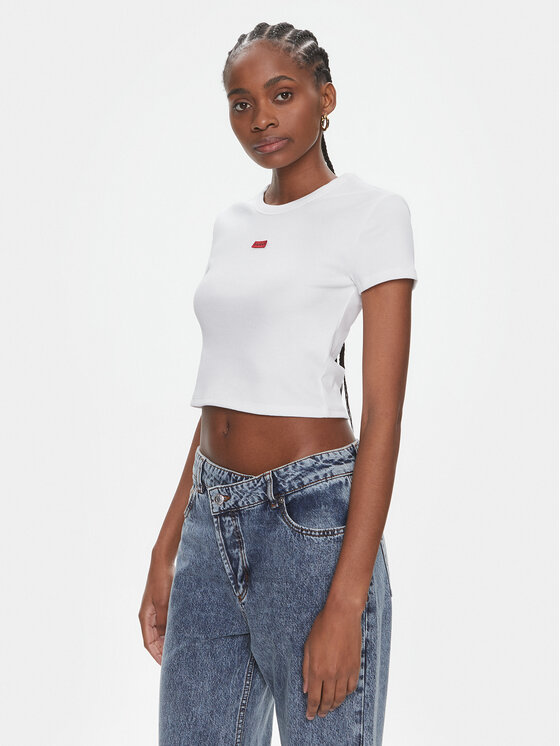 Hugo Tricou Deluisa_1 50508636 Alb Slim Fit