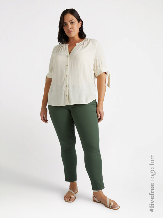 Fiorella Rubino Fiorella Rubino Pantaloni di tessuto P714T004796N015 Verde Skin Fit