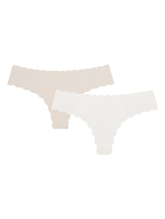 Komplet stringów, rozmiar S, Beżowy, 39006