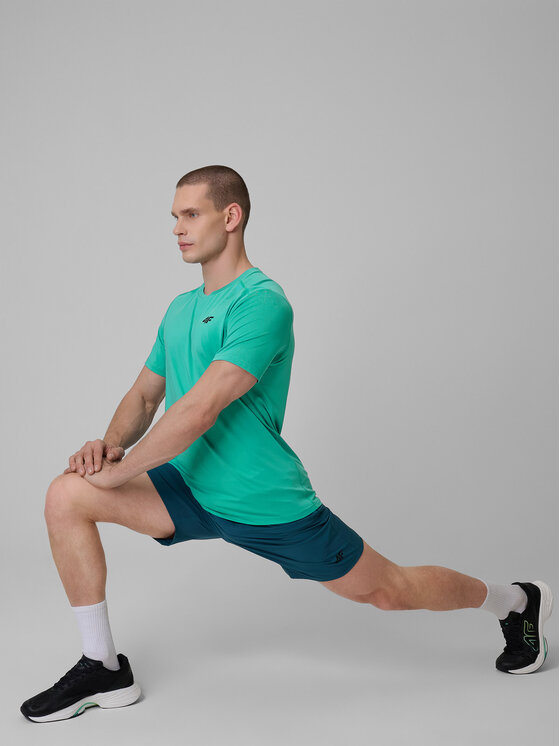 4F 4F Koszulka techniczna MULTI ACTIVE Turkusowy Regular Fit