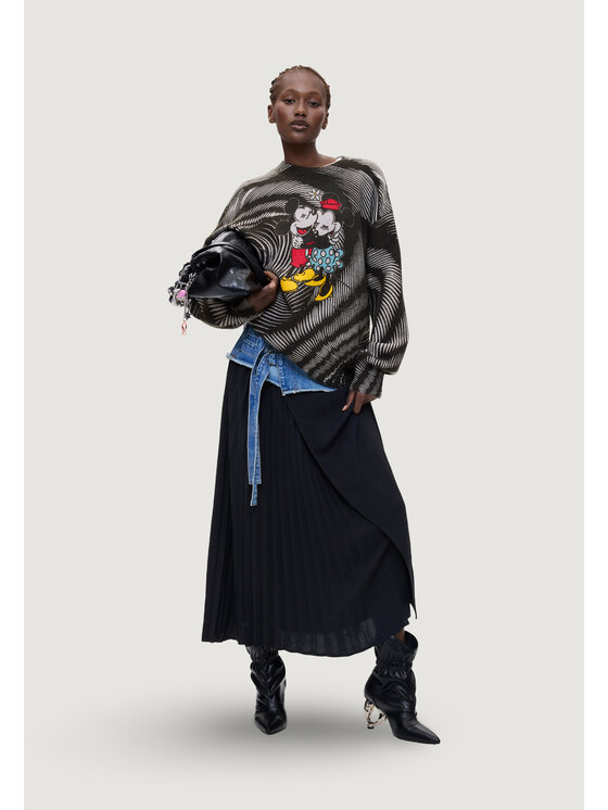 Desigual Desigual Maglione JERS_HUG MICKEY Nero Casual Fit
