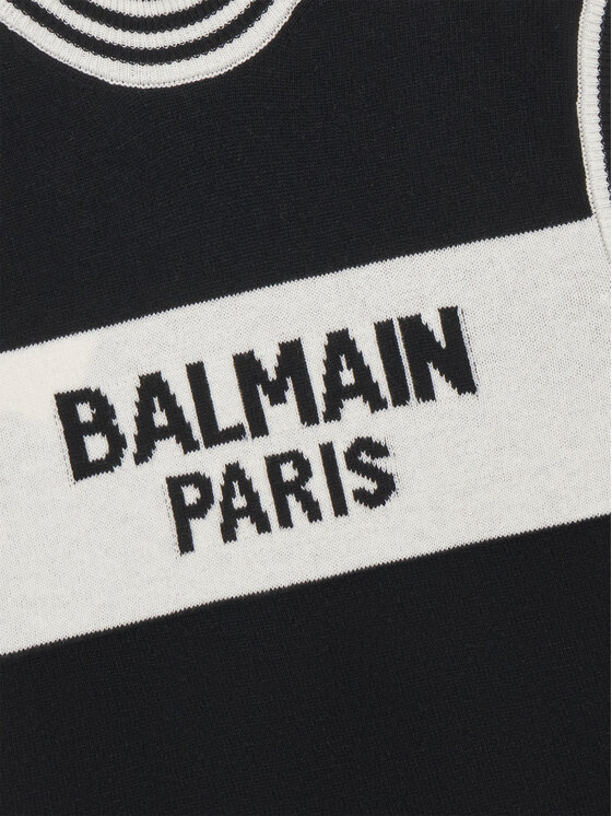 Balmain Balmain Megztinis BV9A51-Z2361 Juoda Regular Fit