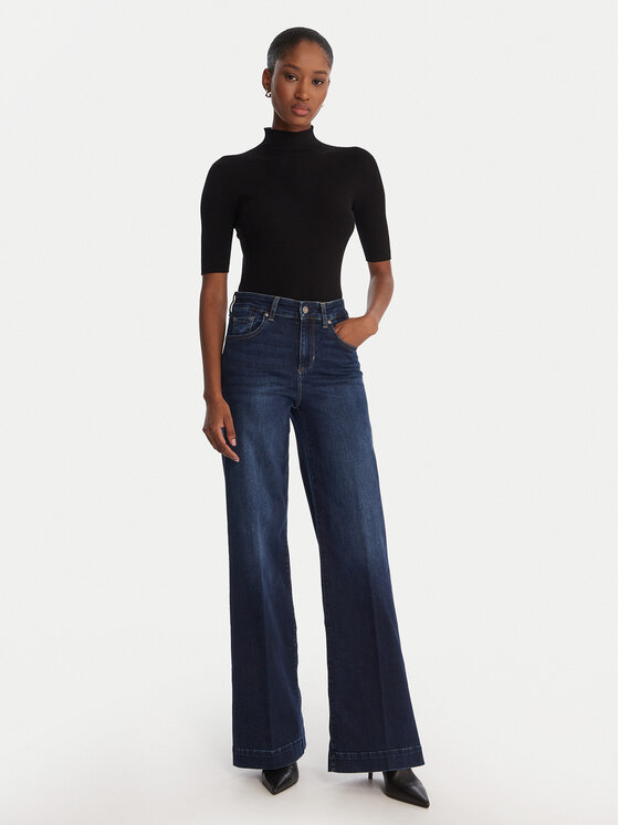 Liu Jo Liu Jo Jeansy UF5068 DS615 Granatowy Wide Leg