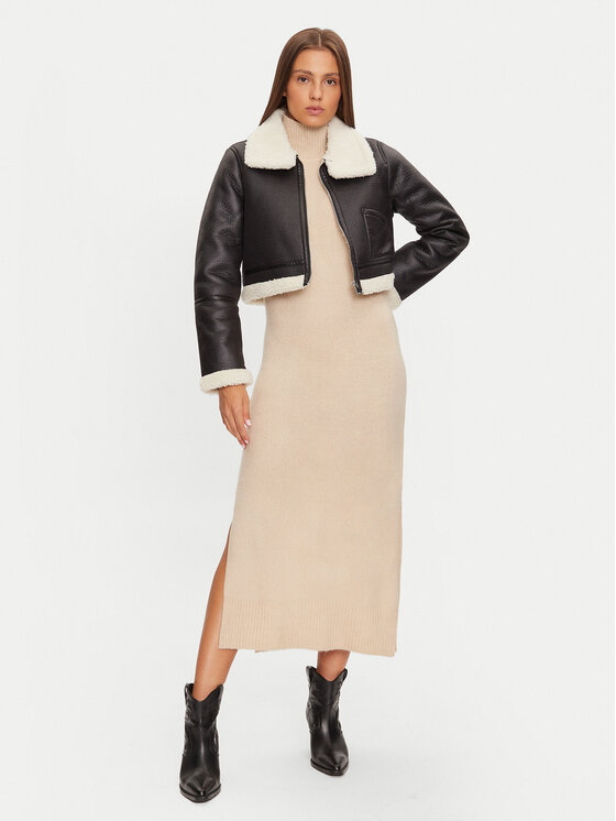 Brave Soul Brave Soul Яке от имитация на кожа LJK-MAX683 Черен Regular Fit