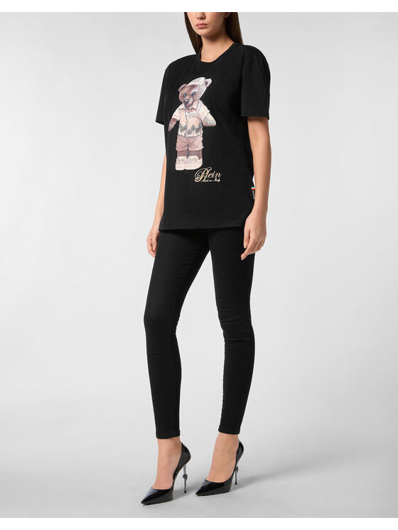 PHILIPP PLEIN PHILIPP PLEIN T-Shirt 27407 Czarny Over Fit