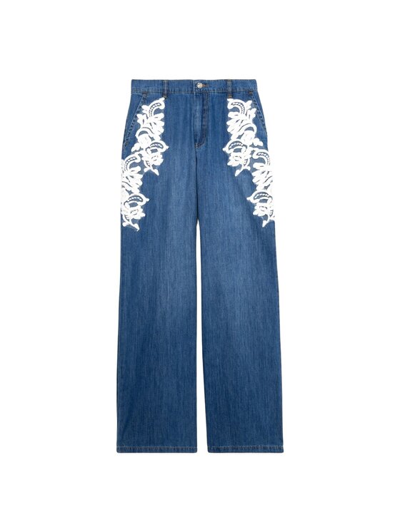 Oltre Oltre Jeans P532R008317N024 Blu Baggy Fit