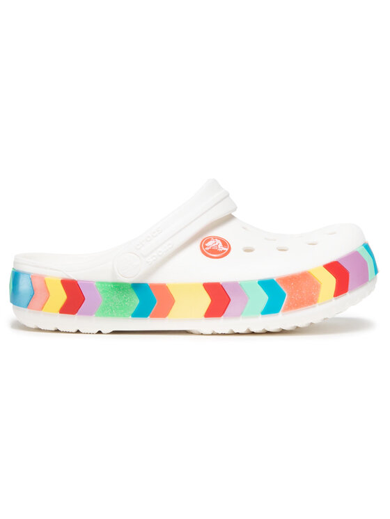 Crocs Crocs Чехли Crocband Chevron Beaded Clog K 207007 Бял