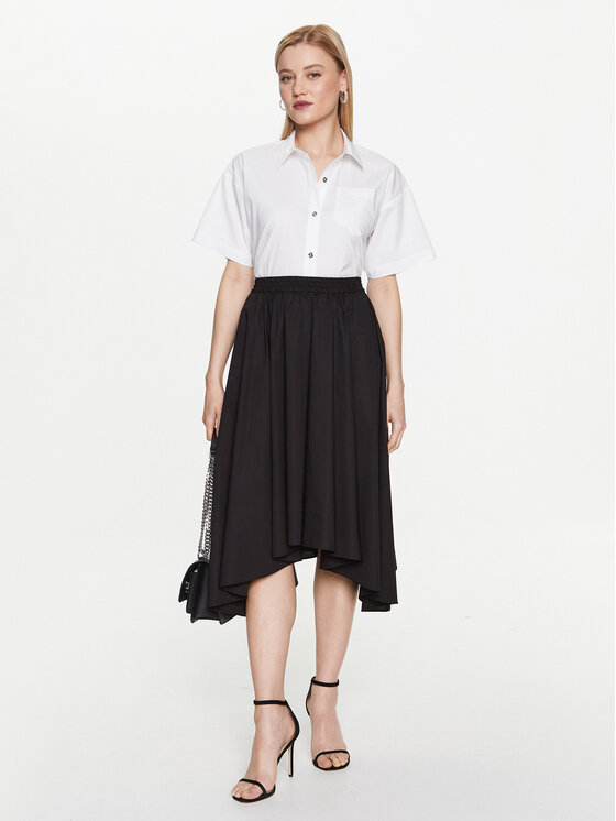 MICHAEL Michael Kors MICHAEL Michael Kors Midi szoknya MS3709KF4C Fekete Regular Fit
